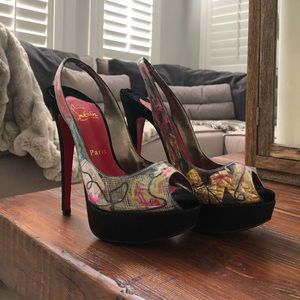 CHRISTIAN LOUBOUTIN Black Suede “Winter Trash”